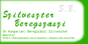 szilveszter beregszaszi business card